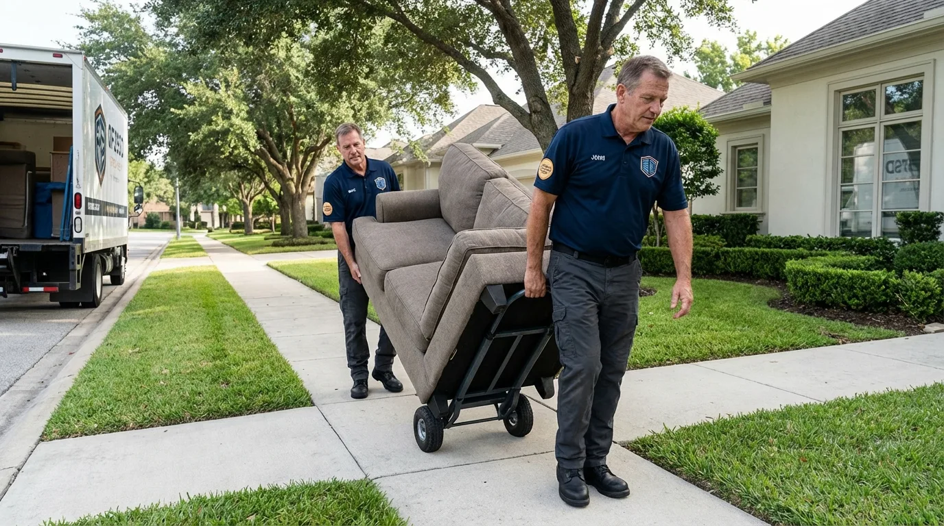 Local residential moving crew loading furniture in Anna Maria, FL